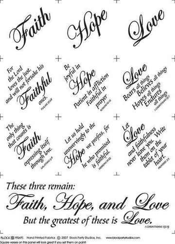 Faith, Hope, Love Panel