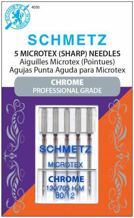 SCHMETZ Microtex CHROME (Sharp) Needles 80/12