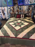 Log Cabin Lone Star King Quilt