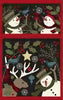 Black Snowmen Flannel Panel