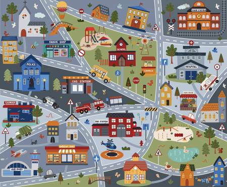 It takes a village Panel Play mat