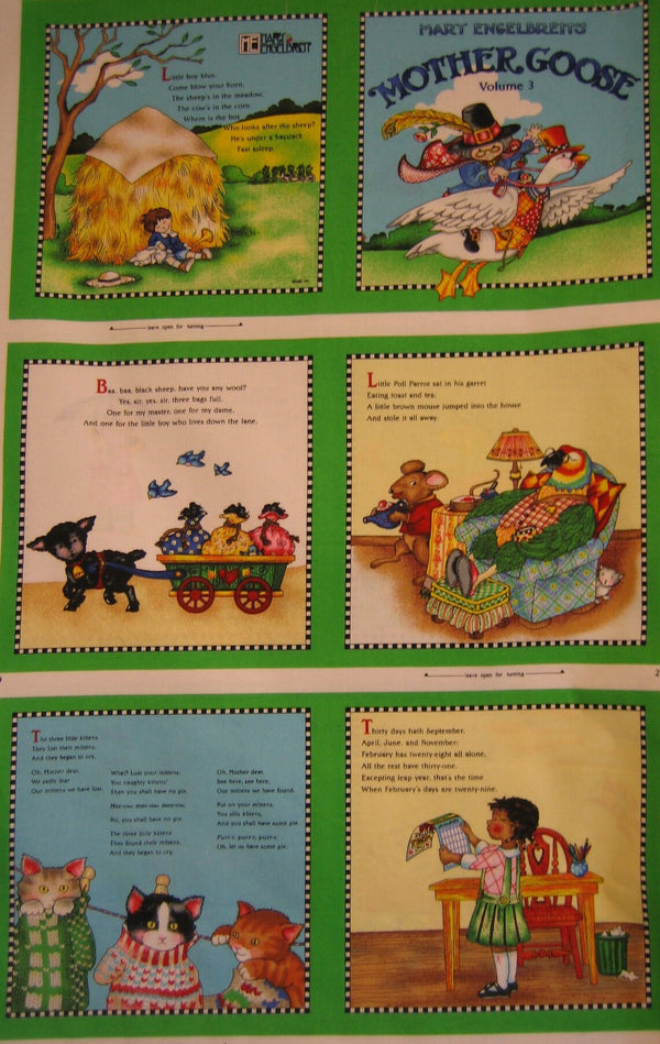 Mother Goose Child's Cloth Book Volume 3