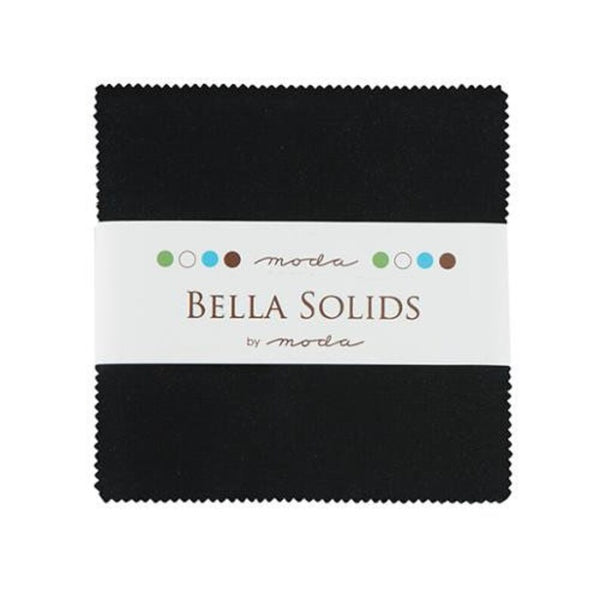 Bella Solids Black Charm Pack