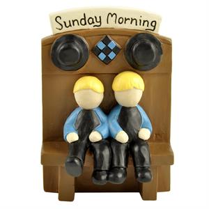 Sunday Morning Amish kids Figurine