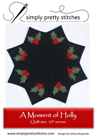 A Moment of Holly Table Topper Pattern