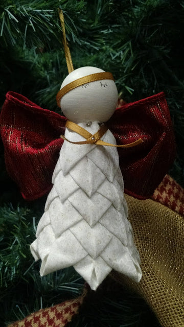 Folded Star Angel Ornament