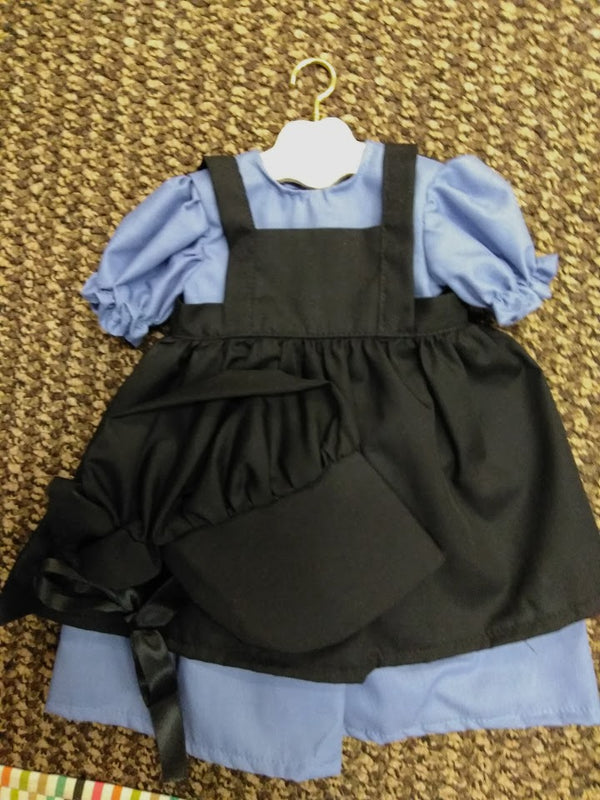 Amish American Girl Doll Dress Set Blue