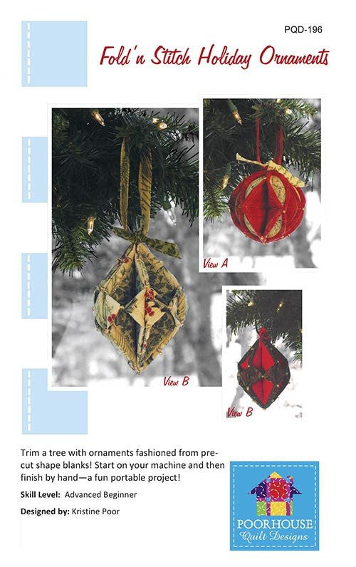 Fold'n Stitch Holiday Ornaments Pattern