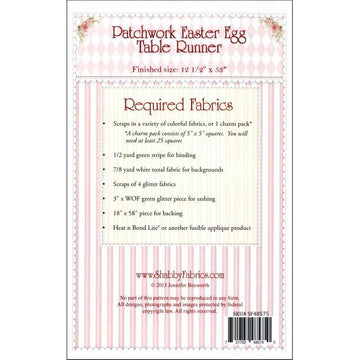 Patchwork Easter Egg Tablerunner Pattern