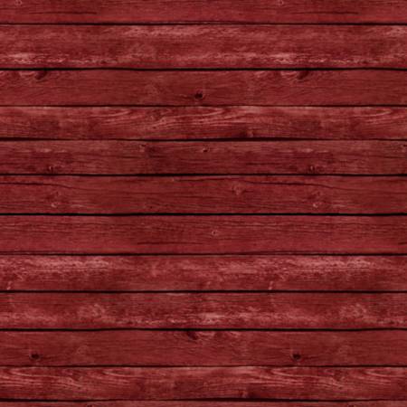 Red Fence Wood Grain 1/2 yard