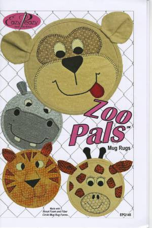 Zoo Pals Mug Rugs Pattern